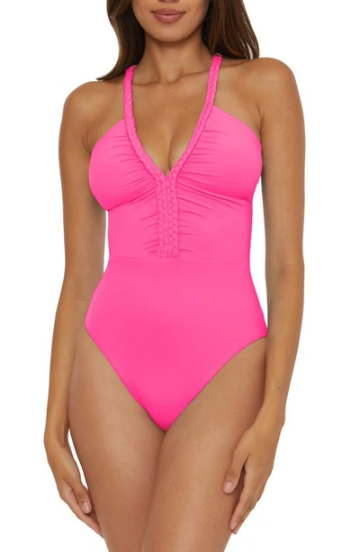 Soluna Braid Trim One-piece Swimsuit In Daiquiri