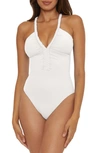 Soluna Braid Trim One-piece Swimsuit In White