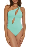Soluna One-shoulder Cutout One-piece Swimsuit In Sky