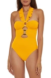 Soluna Ruffle Strappy One-piece Swimsuit In Sunny