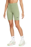 Nike Women's  Sportswear Classic High-waisted 8" Biker Shorts In Green