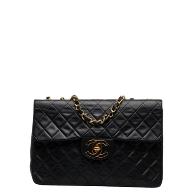 Pre-owned Chanel Matrasse Leather Shopper Bag () In Black