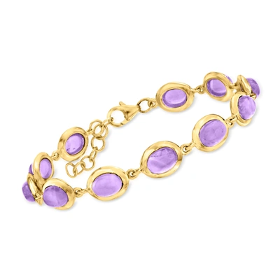 Ross-simons Amethyst Bracelet In 18kt Gold Over Sterling In Multi