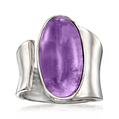 Ross-simons Amethyst Wrap Ring In Sterling Silver In Purple
