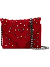 ELENA GHISELLINI jewel studded crossbody bag,B077004012207656