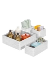 Sorbus Set Of 4 Woven Rope Storage Baskets In White