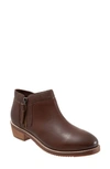 Softwalk Rubi Narrow Double Zip Ankle Bootie In Chestnut/ Lizard
