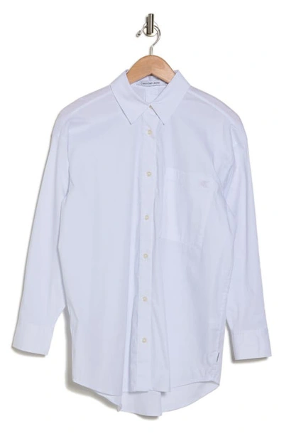 Calvin Klein Jeans Est.1978 Trendy Plus Size Boyfriend Shirt In White