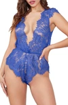 SEVEN 'TIL MIDNIGHT SEVEN ‘TIL MIDNIGHT MESH & EYELASH LACE TEDDY