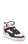 Puma Rebound Joy Sneaker In  White- Black-peach