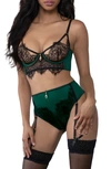 SEVEN 'TIL MIDNIGHT SEVEN ‘TIL MIDNIGHT EYELASH LACE BRA & PANTIES SET