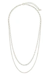 STERLING FOREVER STERLING FOREVER SERENITY MIXED CHAIN NECKLACE