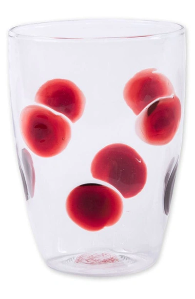 Vietri Drop Red Tall Tumbler With $6 Credit