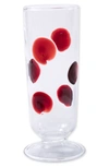 Vietri Drop Champagne Drinking Glass In Red