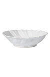 Vietri Incanto Stone White Ruffle Large Bowl In White