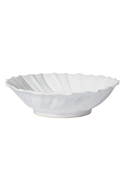 Vietri Incanto Stone White Ruffle Large Bowl