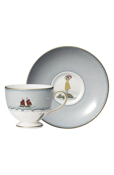 Wedgwood Sailor's Farewell Teacup & Saucer Set In Grey