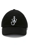Jw Anderson Embroidered-logo Baseball Cap In Black
