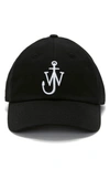 Jw Anderson Jwa Anchor Logo Baseball Cap In Black