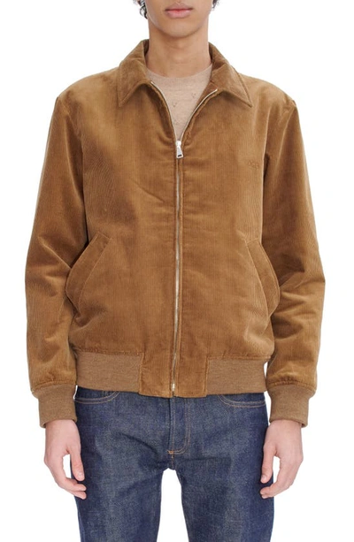 Apc Brown Gilles Bomber Jacket In Cab Camel