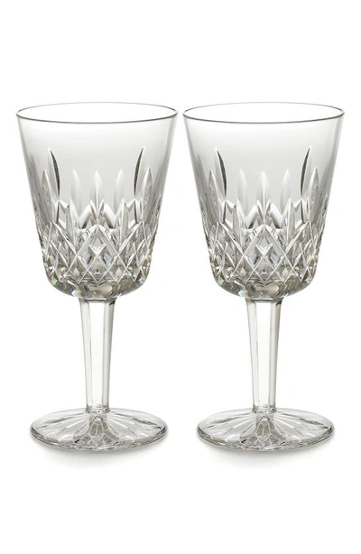 WATERFORD WATERFORD 'LISMORE' LEAD CRYSTAL GOBLETS