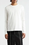 Jil Sander Basic Long-sleeved T-shirt In 104 Coconut