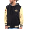 G-III SPORTS BY CARL BANKS G-III SPORTS BY CARL BANKS BLACK/GOLD NEW ORLEANS SAINTS COMMEMORATIVE REVERSIBLE FULL-ZIP JACKET