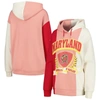 GAMEDAY COUTURE GAMEDAY COUTURE RED MARYLAND TERRAPINS HALL OF FAME COLORBLOCK PULLOVER HOODIE