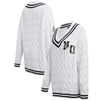 Pro Standard White New Orleans Saints Prep V-neck Pullover Sweater In White