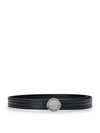 DIOR DIOR CHIC BLACK LEATHER DESIGNER BELT WITH LOGO MEN'S BUCKLE