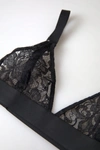 Dolce & Gabbana Black Floral Lace Nylon Stretch Bra Underwear In Black