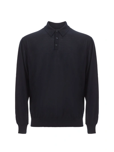 Dolce & Gabbana Cashmere Polo-style Jumper In Blue