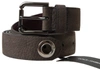 DOLCE & GABBANA DOLCE & GABBANA ELEGANT BROWN LEATHER BELT WITH METAL MEN'S BUCKLE