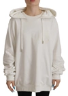 Dolce & Gabbana White Hoodie Pullover Embroidered Sweater In White