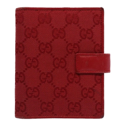 Gucci Couverture Agenda Red Canvas Wallet  ()