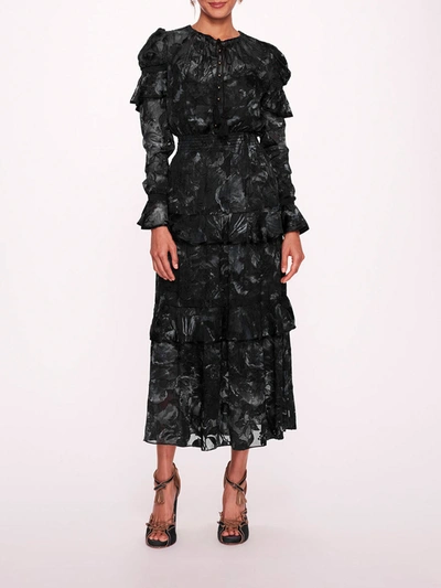 Marchesa Diantha Dress In Black