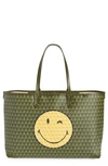 ANYA HINDMARCH X SMILEY® I AM A PLASTIC BAG WINK RECYCLED COATED CANVAS TOTE