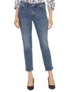 Nydj Stella Womens Denim Tapered Straight Leg Jeans In Multi