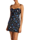 For Love & Lemons Robin Ruched Floral-print Mini Dress In Black