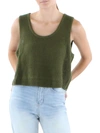 NINA PARKER PLUS WOMENS SCOOP NECK CROPPED TANK TOP SWEATER