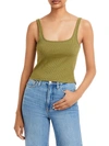 WSLY ESSEX WOMENS RIBBED KNIT SQUARE NECK CROPPED