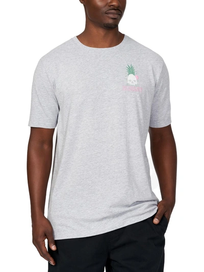 Hurley Bad Apples Mens Crewneck Graphic T-shirt In Grey