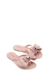 Melissa Girl's Glitter Bow Flip-flops, Baby/toddler/kids In Light Pink