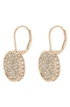 VINCE CAMUTO VINCE CAMUTO PAVÉ CRYSTAL DISC LEVER BACK EARRINGS