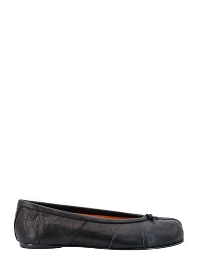 Maison Margiela Tabi Split-toe Leather Ballet Flats In Black