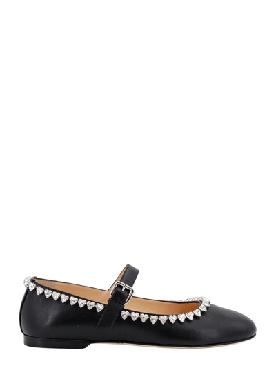 Mach & Mach Audrey Crystal-embellished Ballerina Shoes In Negro
