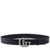 GUCCI LEATHER BELT WITH ICONIC BUCKLE