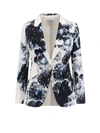 ALEXANDER MCQUEEN VISCOSE BLAZER WITH CHIAROSCURO PRINT AND SHOULDER PADS