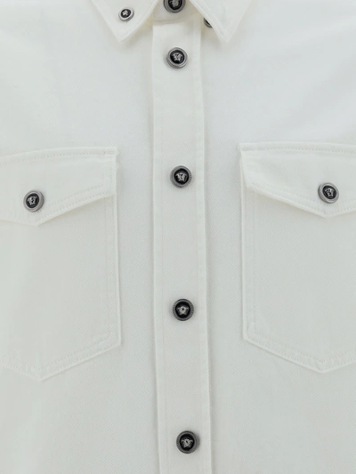 Versace Camicia Denim In White