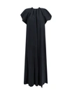 Mm6 Maison Margiela Black Asymmetric Maxi Dress